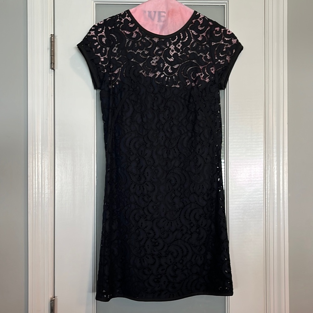 Beautiful Navy OOP LOFT Lined Mini Dress